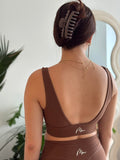 Contour Crop- Chestnut